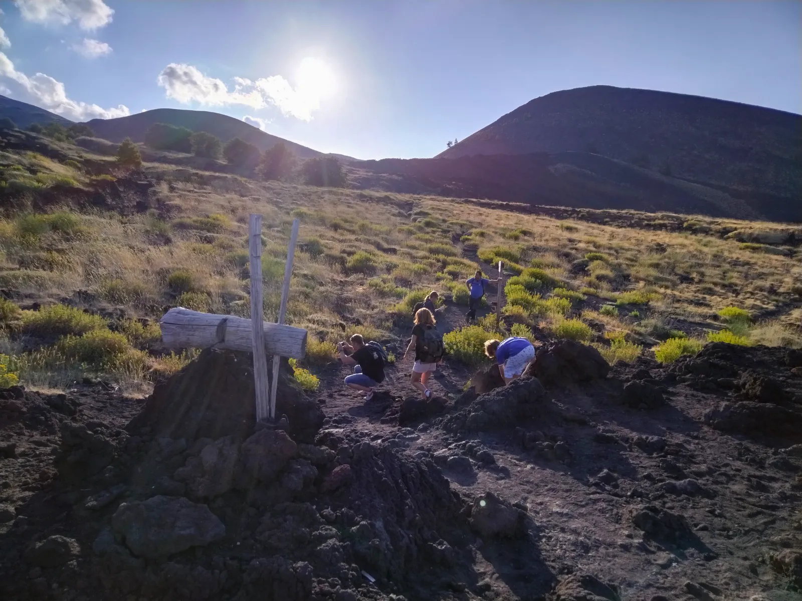 Plateau and 2002 craters on Etna