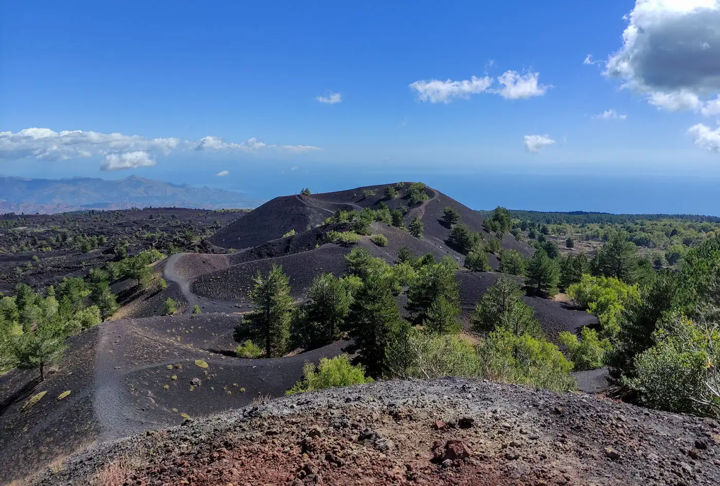 Sartorius Craters on Etna's north side in summer