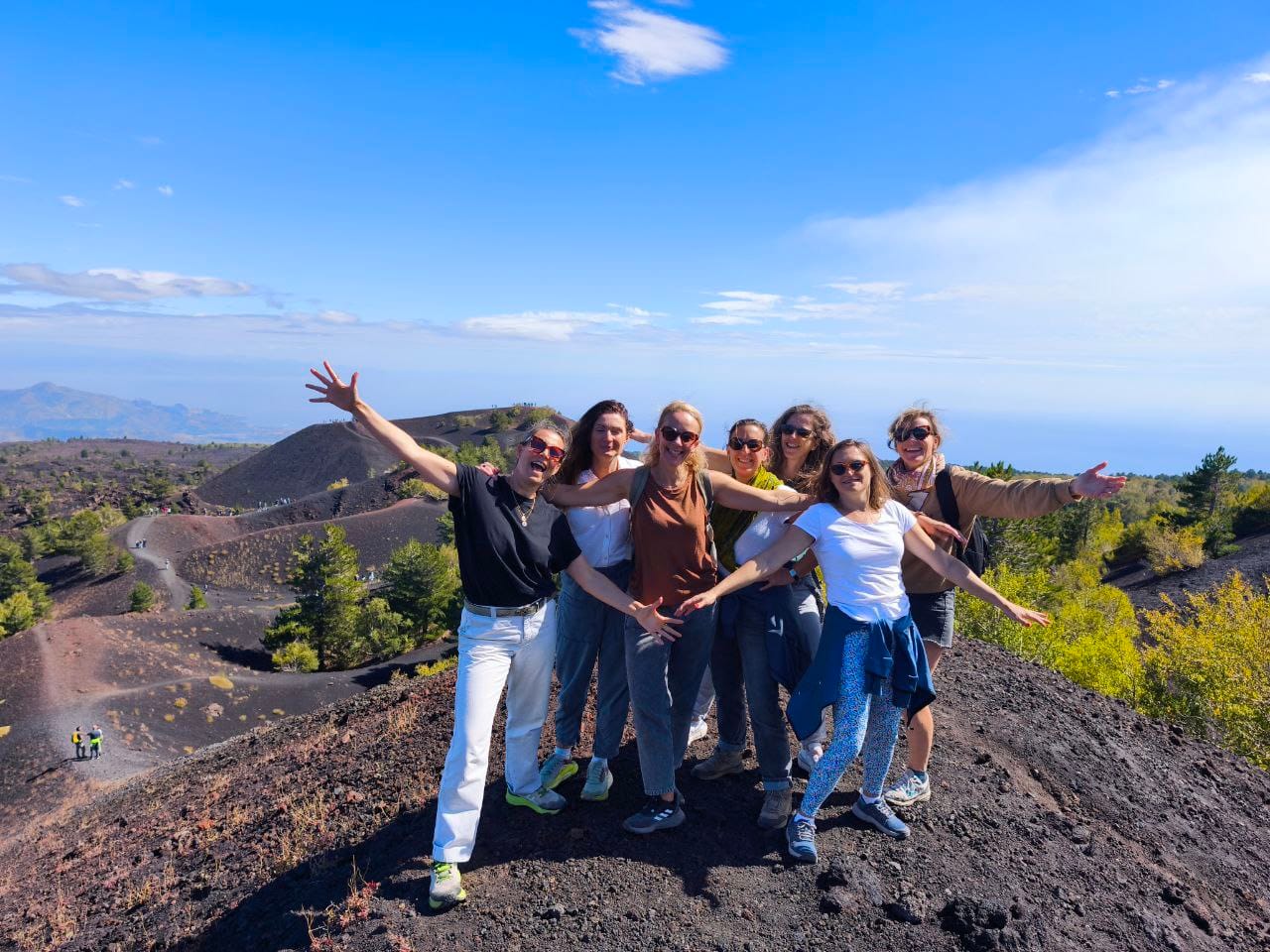 Hikers on Mount Etna 1
